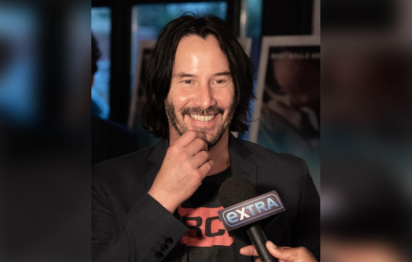 Keanu Reeves smiling