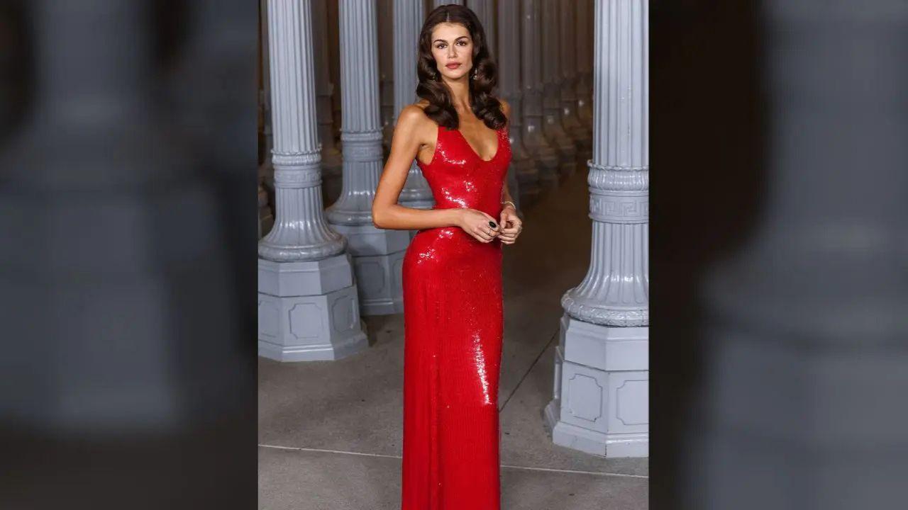 Image of Kaia Gerber admitted being a 'nepo baby' has benefitted her career.