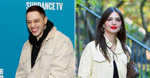 pete davidson emily ratajkowski attend friendsgiving together pp