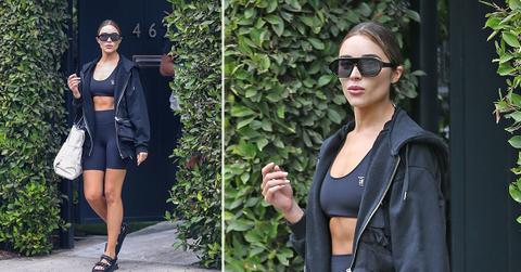 olivia culpo leaving pilates class