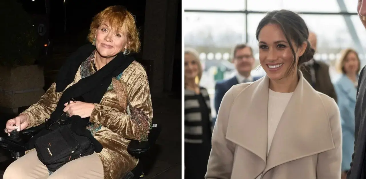 Split photo of Samantha and Meghan Markle