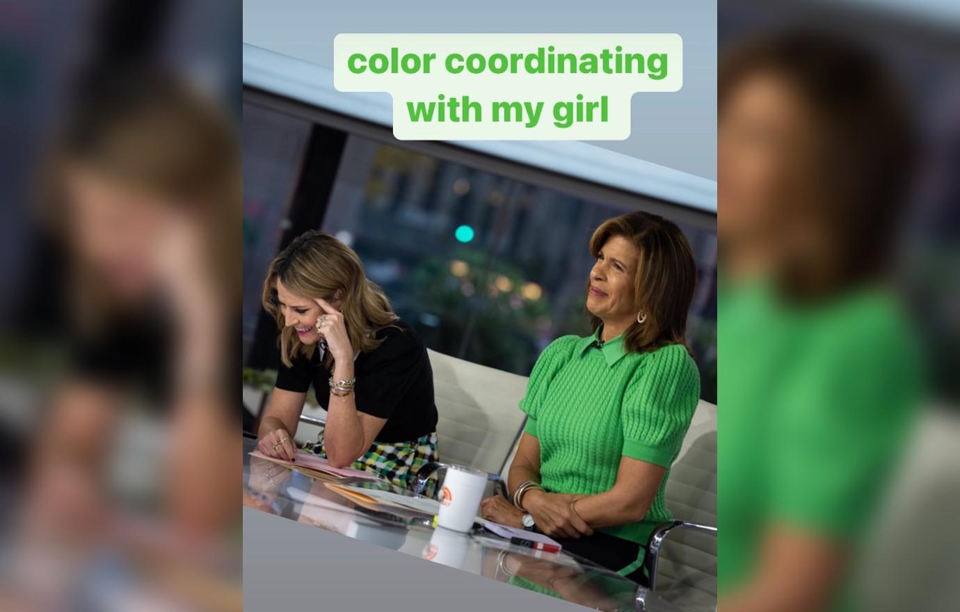 savannah guthrie hoda kotb color coordinate