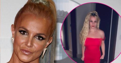 britney spears red dress spin video