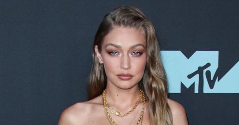 Gigi Hadid Wearing Beige Outfit At VMAs