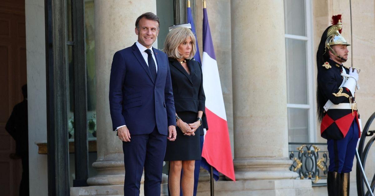 Photo of Emmanuel Macron and Brigitte Macron