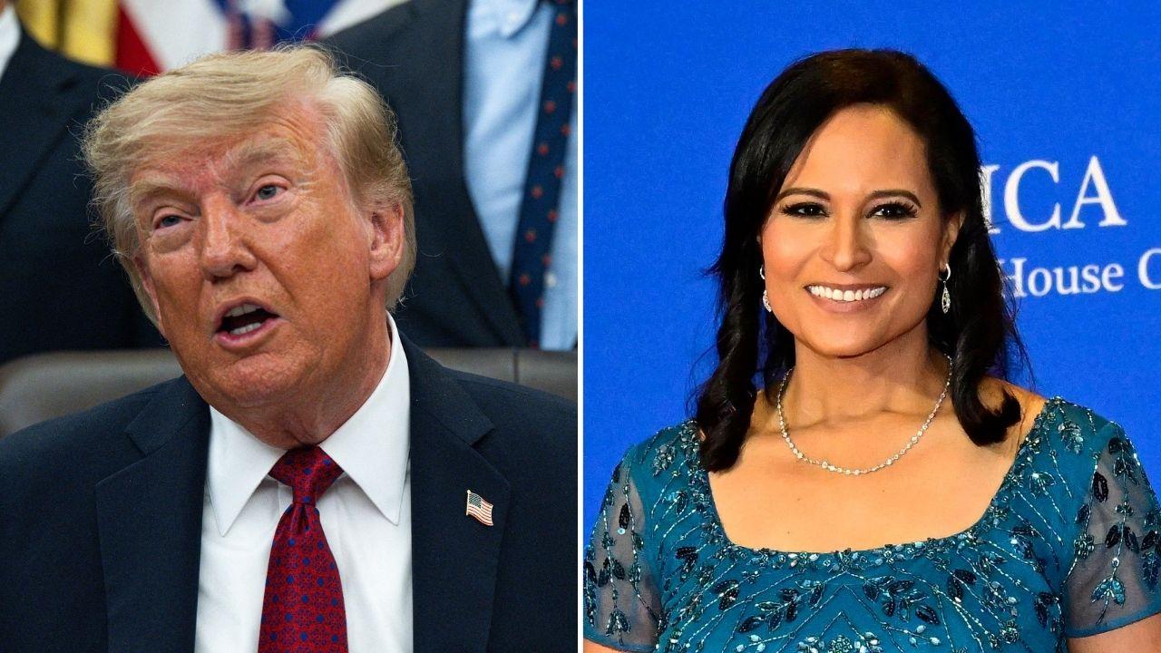 Photo of Donald Trump and Kristen Welker.