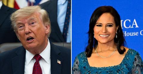Photo of Donald Trump and Kristen Welker.