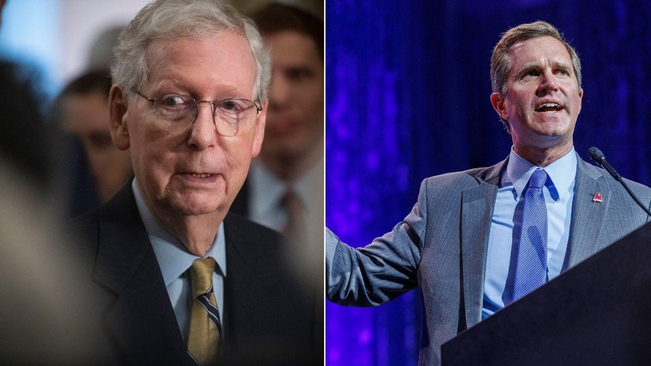 Image of Andy Beshear criticized Mitch McConnell and called on John Thune to address the senator’s ability to serve.