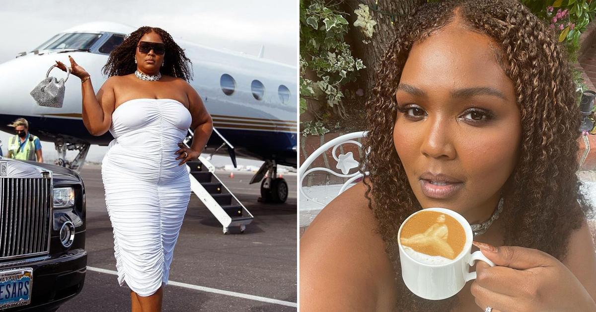 Lizzo Celebrates Her Success In White Norma Kamali Slinky Dress