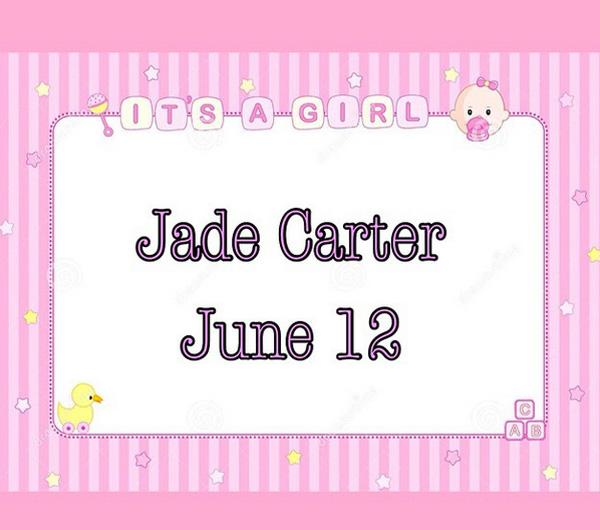 Maci bookout baby girl name jade carter