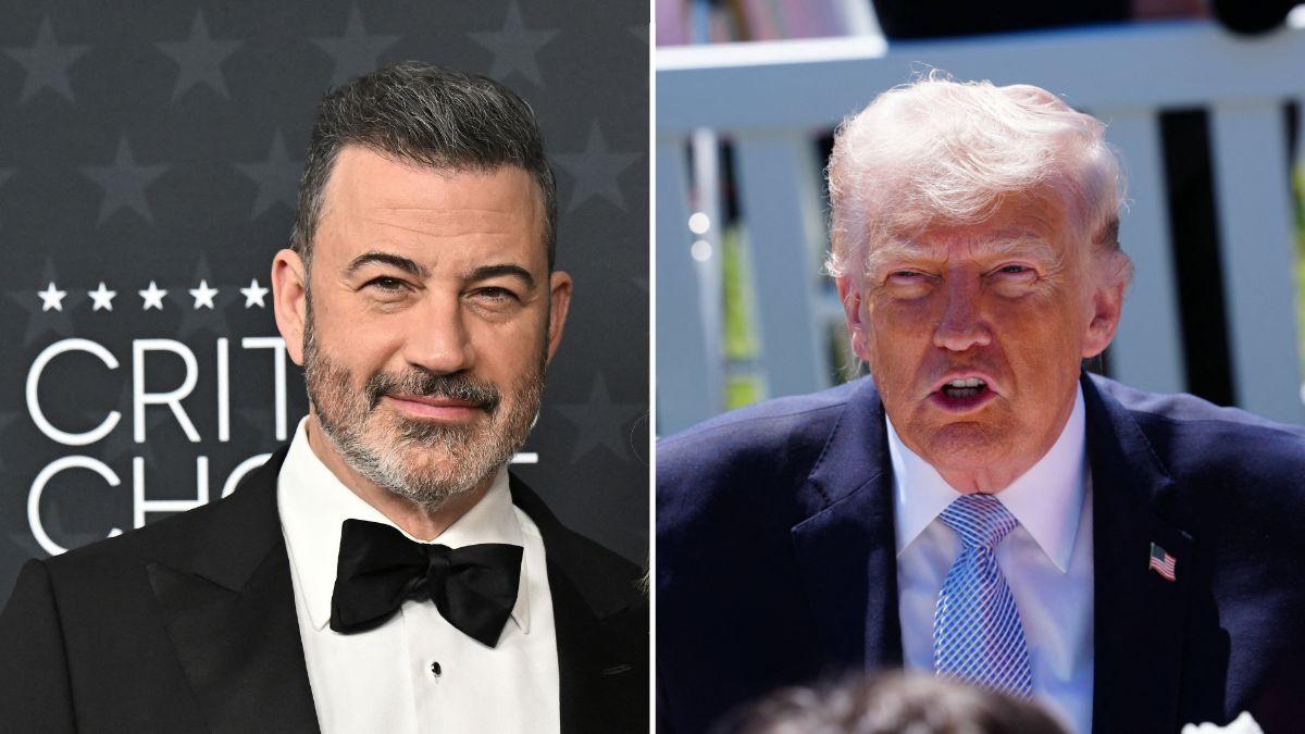 Composite photo of Jimmy Kimmel and Donald Trump.