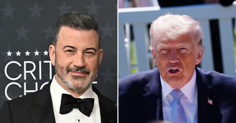 Composite photo of Jimmy Kimmel and Donald Trump.