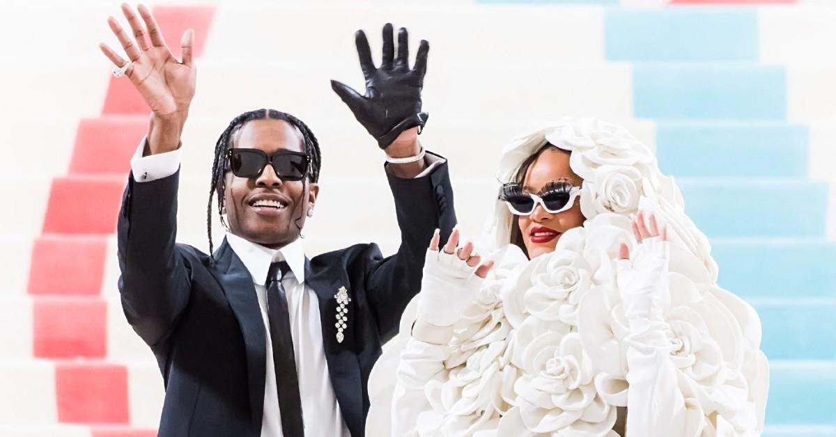Pregnant Rihanna displays her bump as she meets beau A$AP Rocky and his  family at Barbados airport