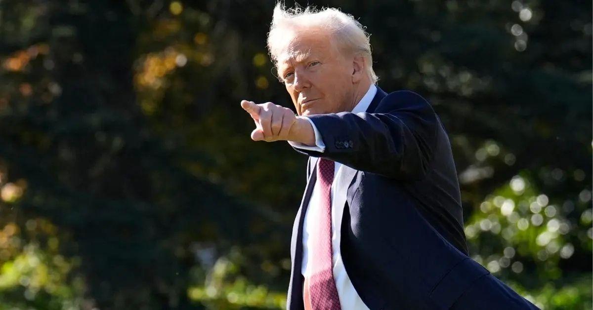 Photo of Donald Trump's reaction to the man collapsing went viral on social media.