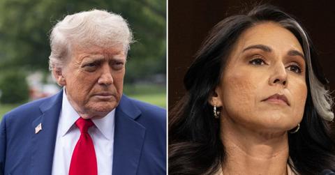 Composite photo of Donald Trump and Tulsi Gabbard