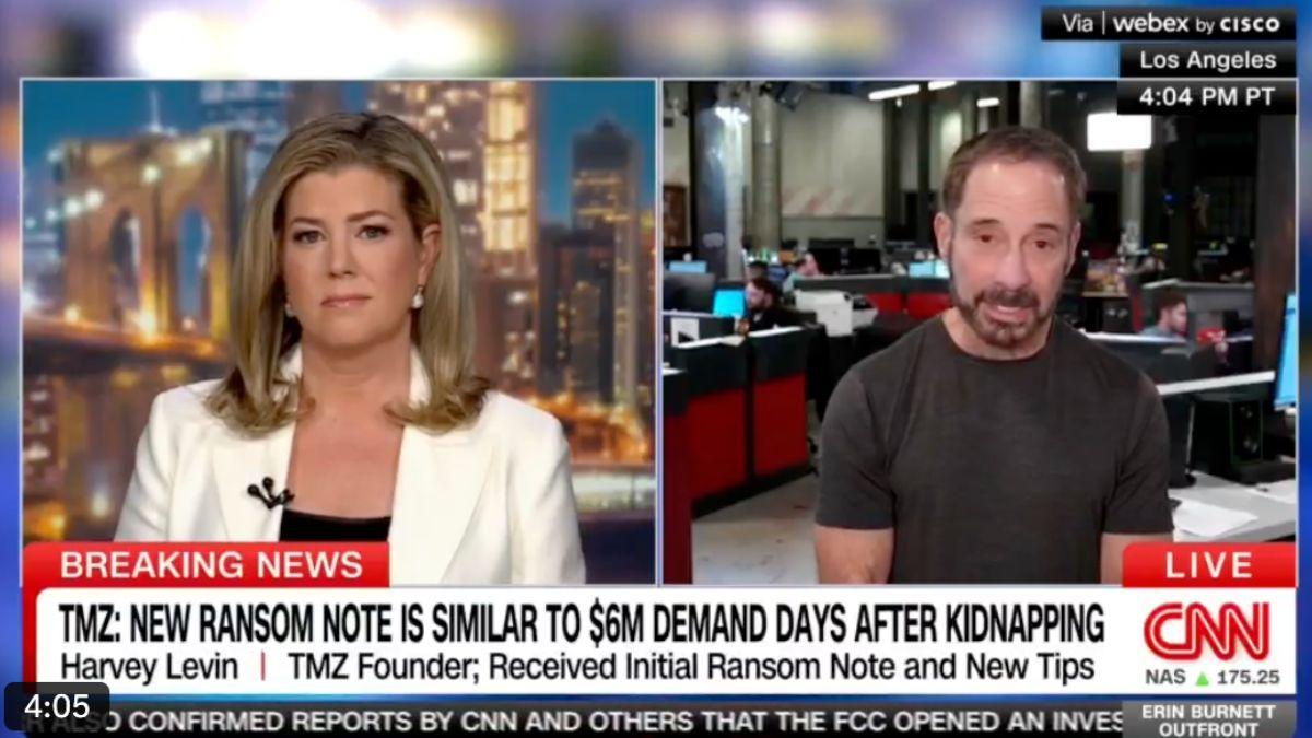 Photo of The latest ransom note was 'more chilling and graphic' than the others, TMZ's Harvey Levin revealed.