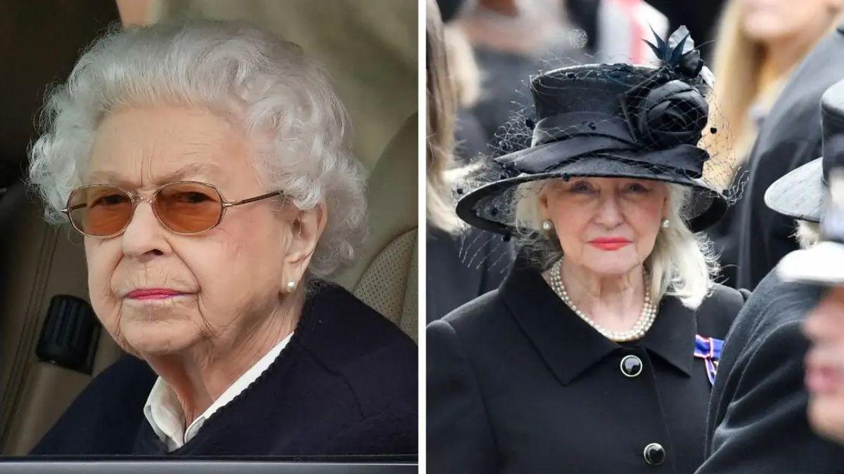 image split of queen and Angela Kelly 
