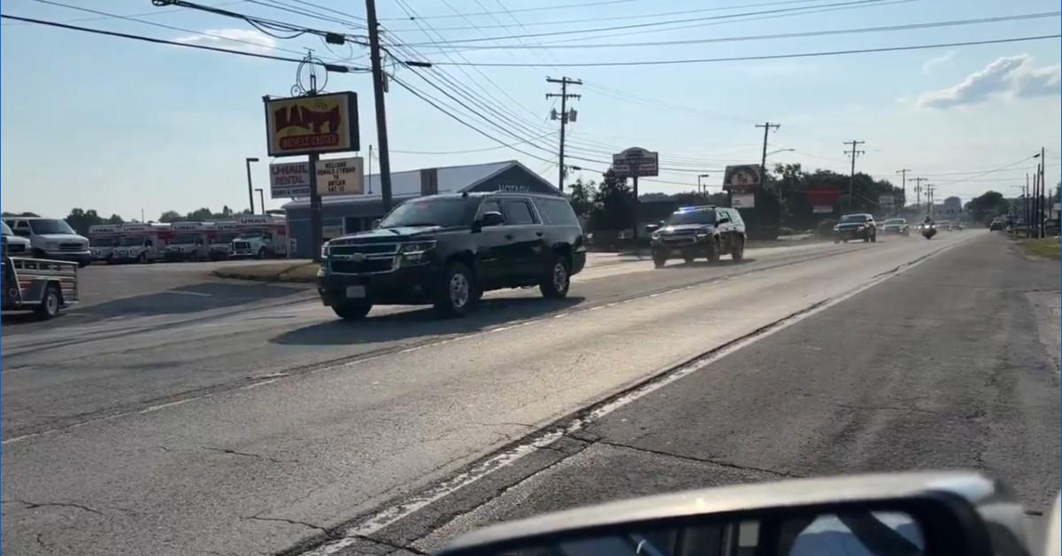 secret service led motorcade