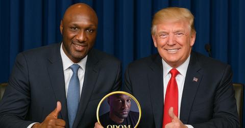 Photo of Lamar Odom with Donald Trump