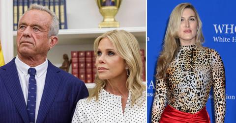 Photo of Robert F. Kennedy Jr. and Cheryl Hines and a photo of Olivia Nuzzi
