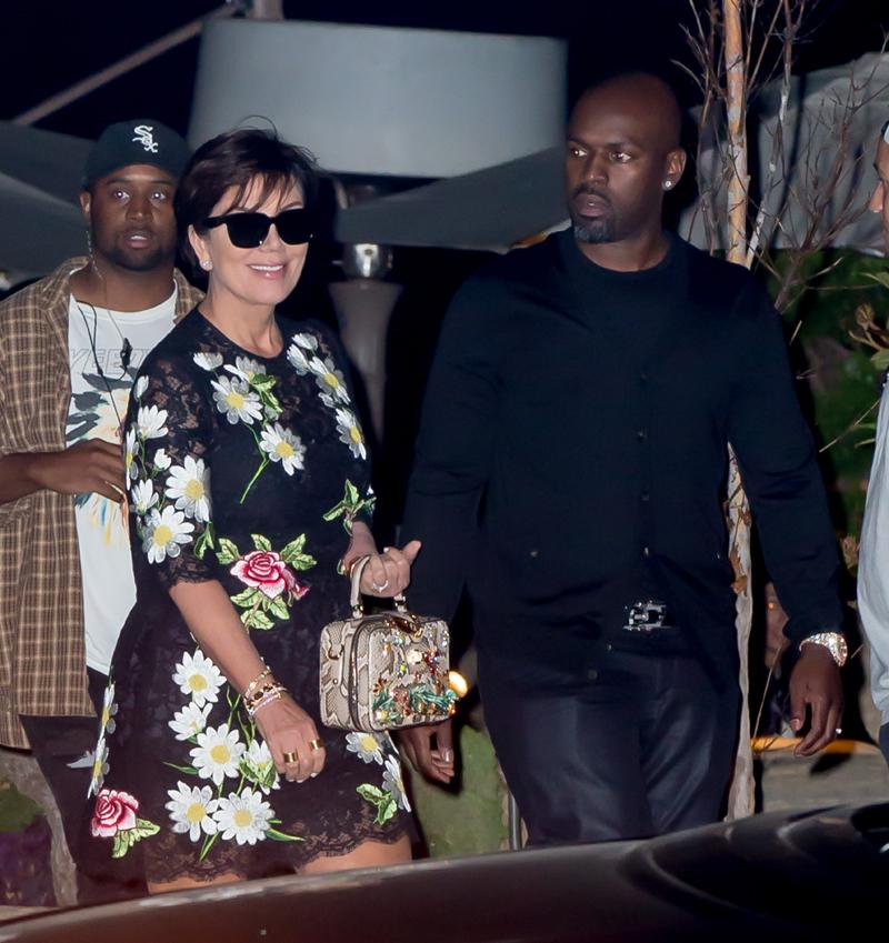 Kris Jenner and Corey Gamble seen at Scott Disick&#8217;s birthday party at Nobu in Malibu, California