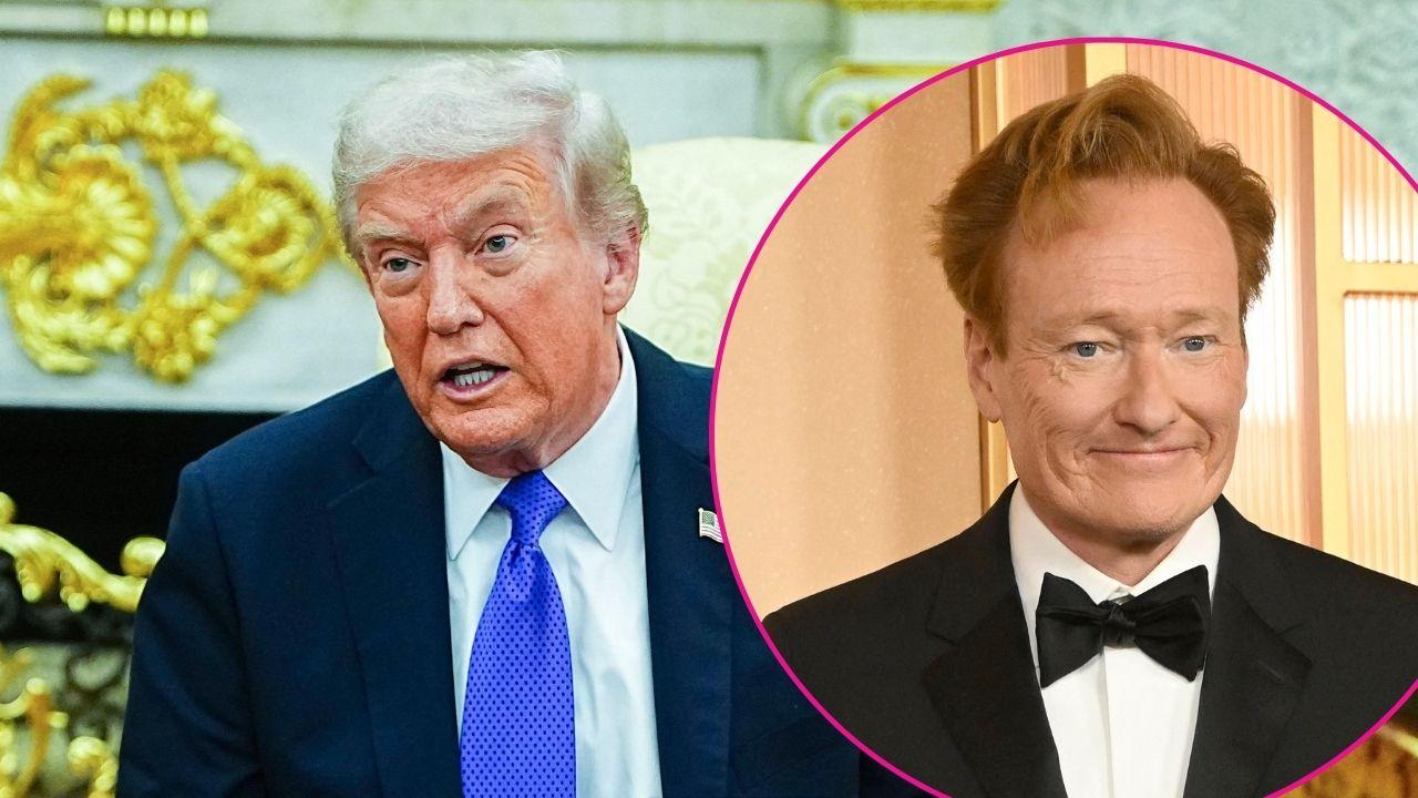 Composite photo of Conan O’Brien and Donald Trump.