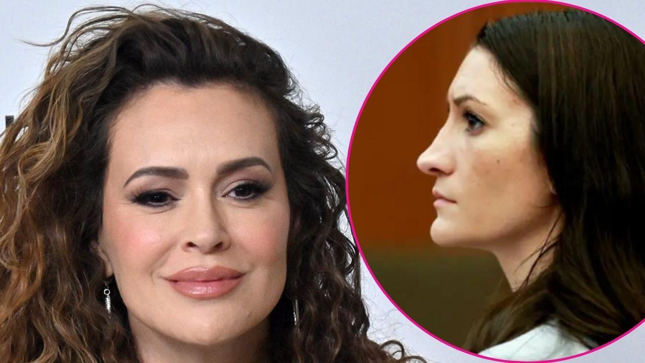 split image of Alyssa Milano and Lindsay Clancy