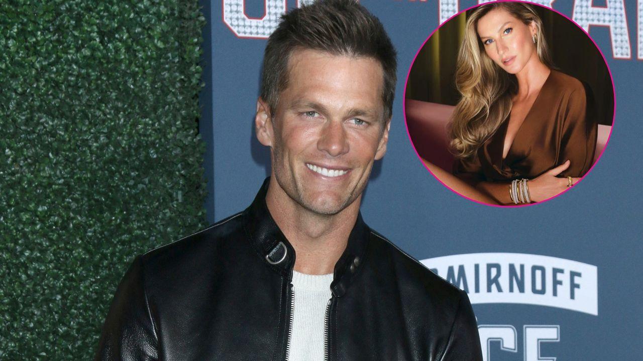 Image of Tom Brady and (inset) Gisele Bündchen.