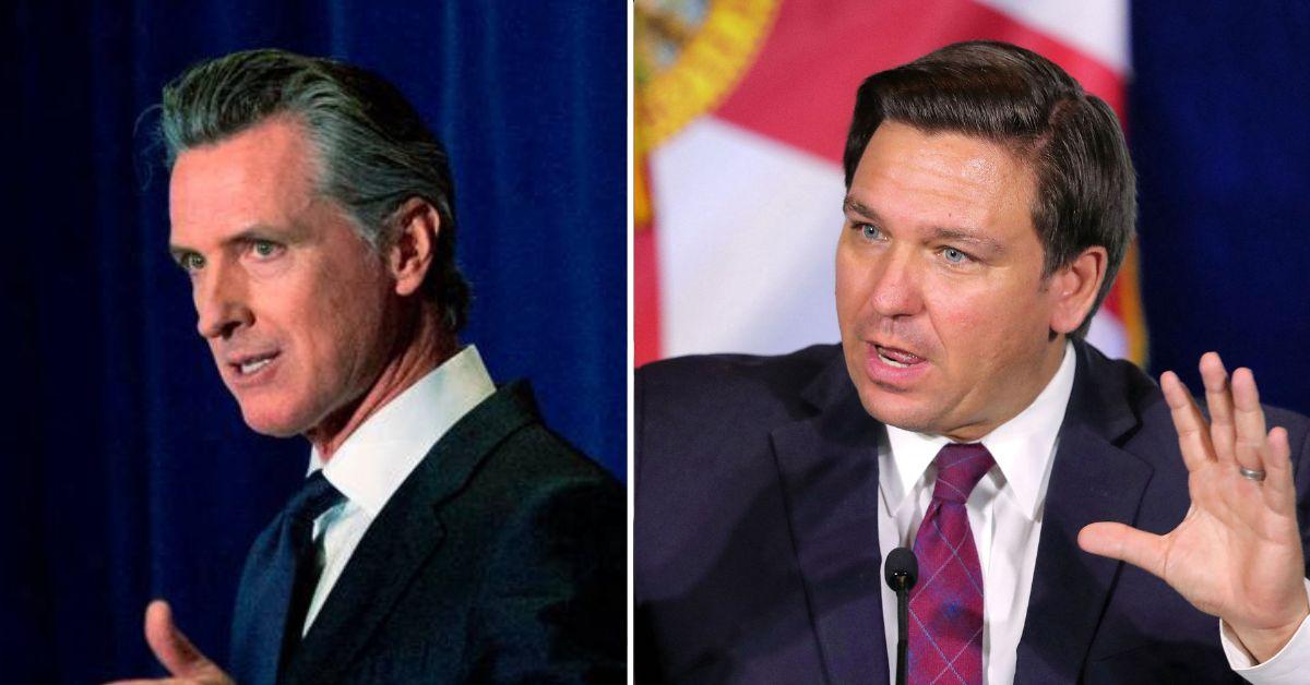 gavin newsom takes aim at ron desantis campaign during debate