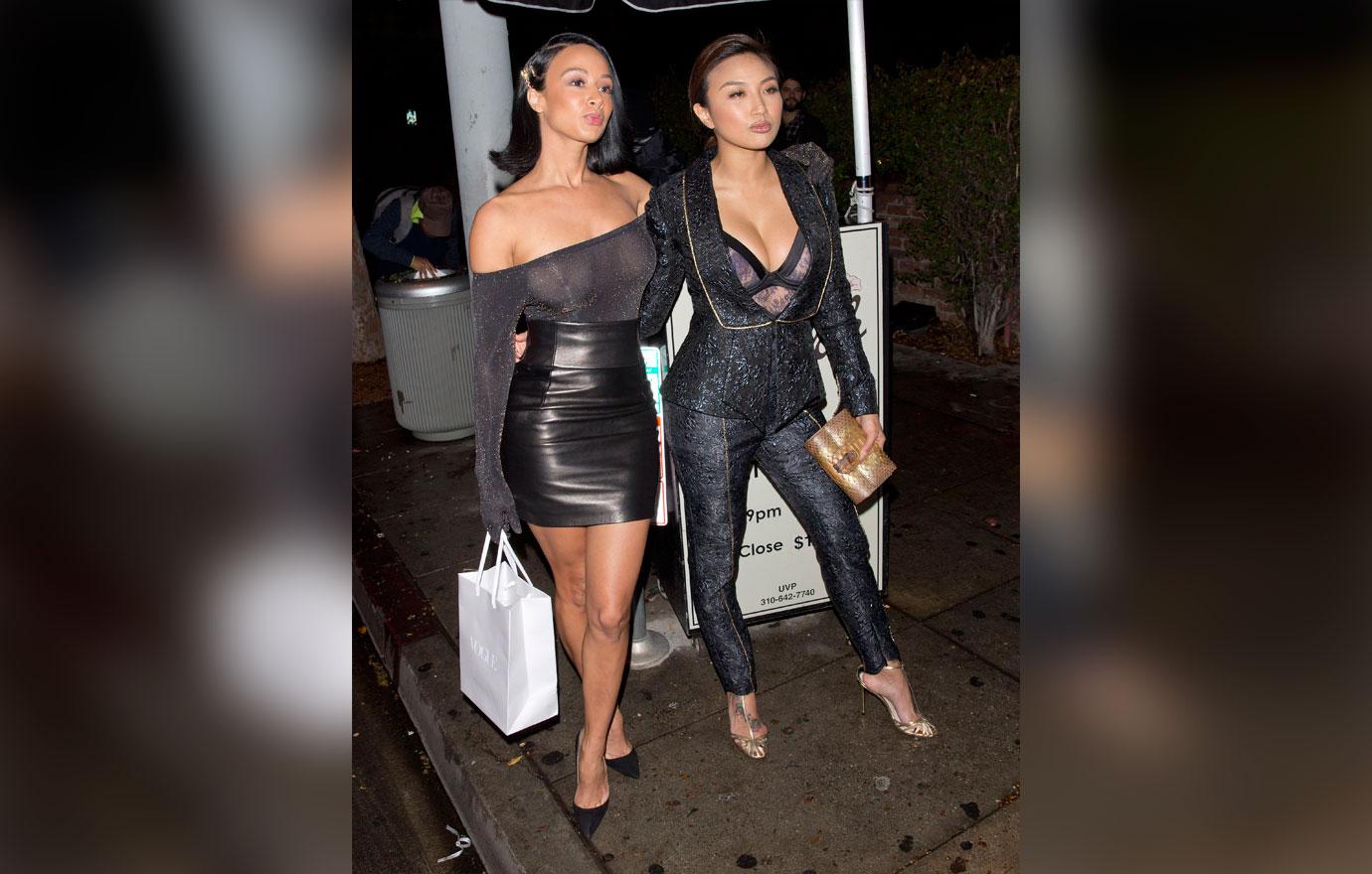 Jeannie Mai Wears Sheer Outfit With Draya Michele