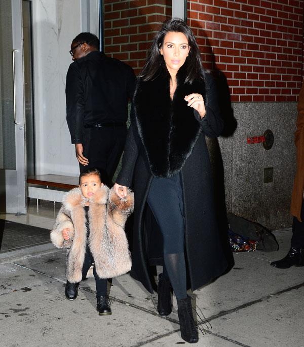 Kim Kardashian’s Daughter North West Rocks Fabulous Fur Coat In New ...