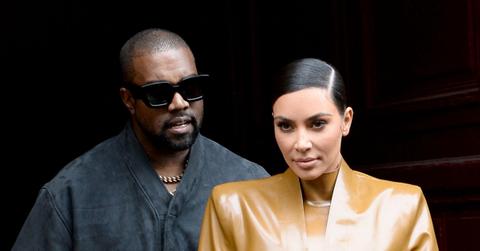 Photo of Kanye West and Kim Kardashian.