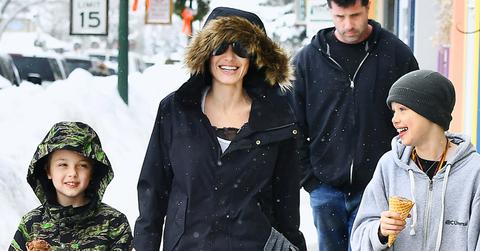 Angelina Jolie and kids are seen out during a shopping trip