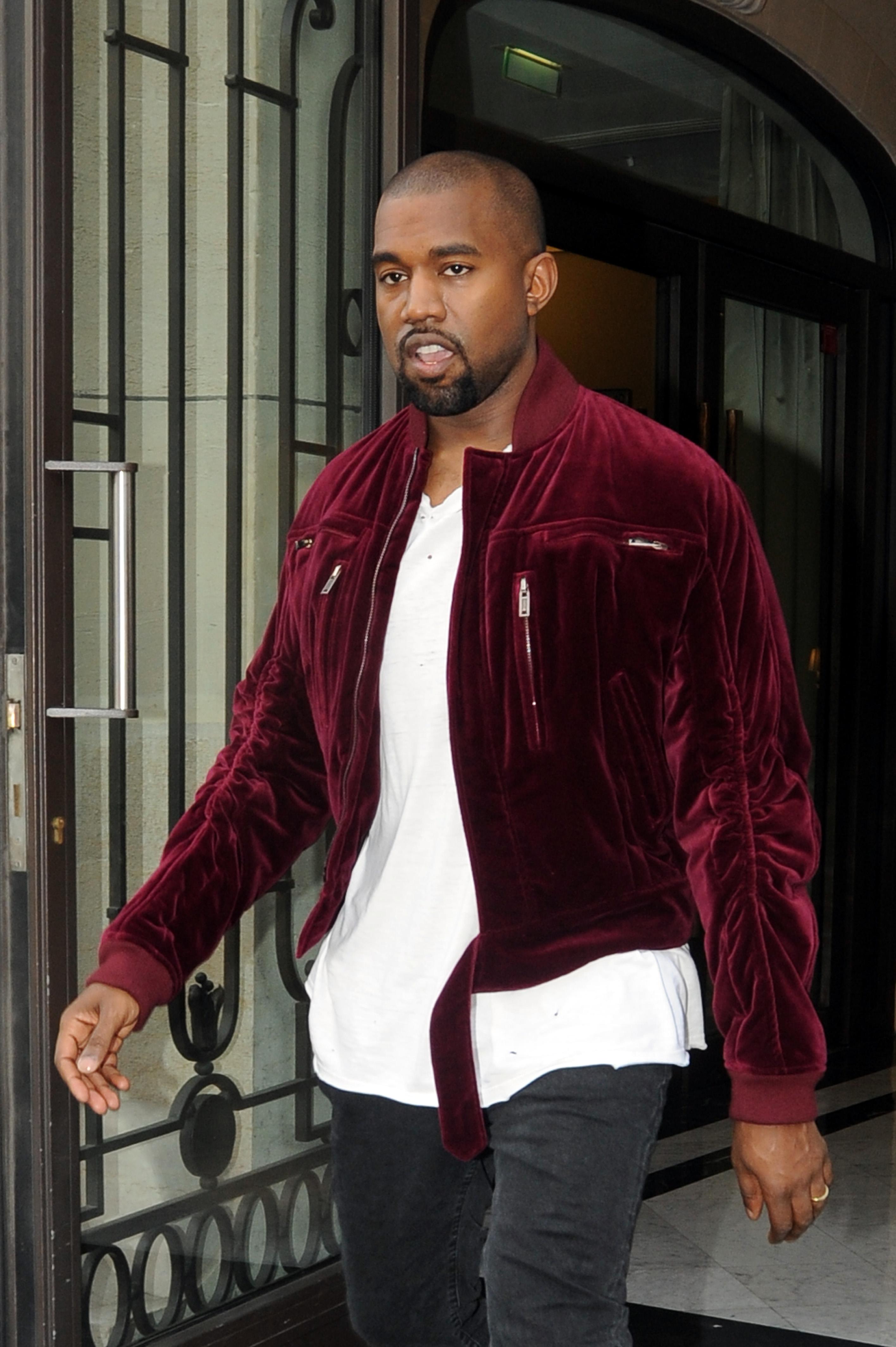 Kanye West out and about in Paris