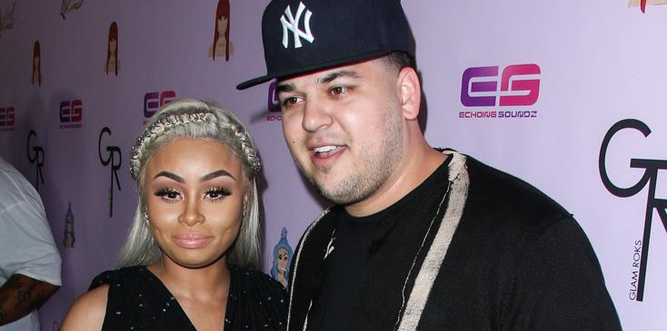 Blac Chyna and fiance Rob Kardashian arrive at the Blac Chyna&#8217;s birthday celebration and unveiling of her &#8216;Chymoji&#8217; Emoji Collection in Hollywood