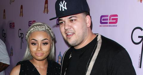 Blac Chyna and fiance Rob Kardashian arrive at the Blac Chyna’s birthday celebration and unveiling of her ‘Chymoji’ Emoji Collection in Hollywood