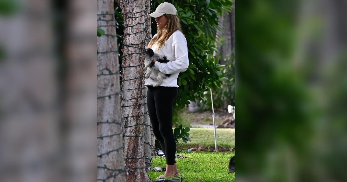 gisele shows baby bump miami rz