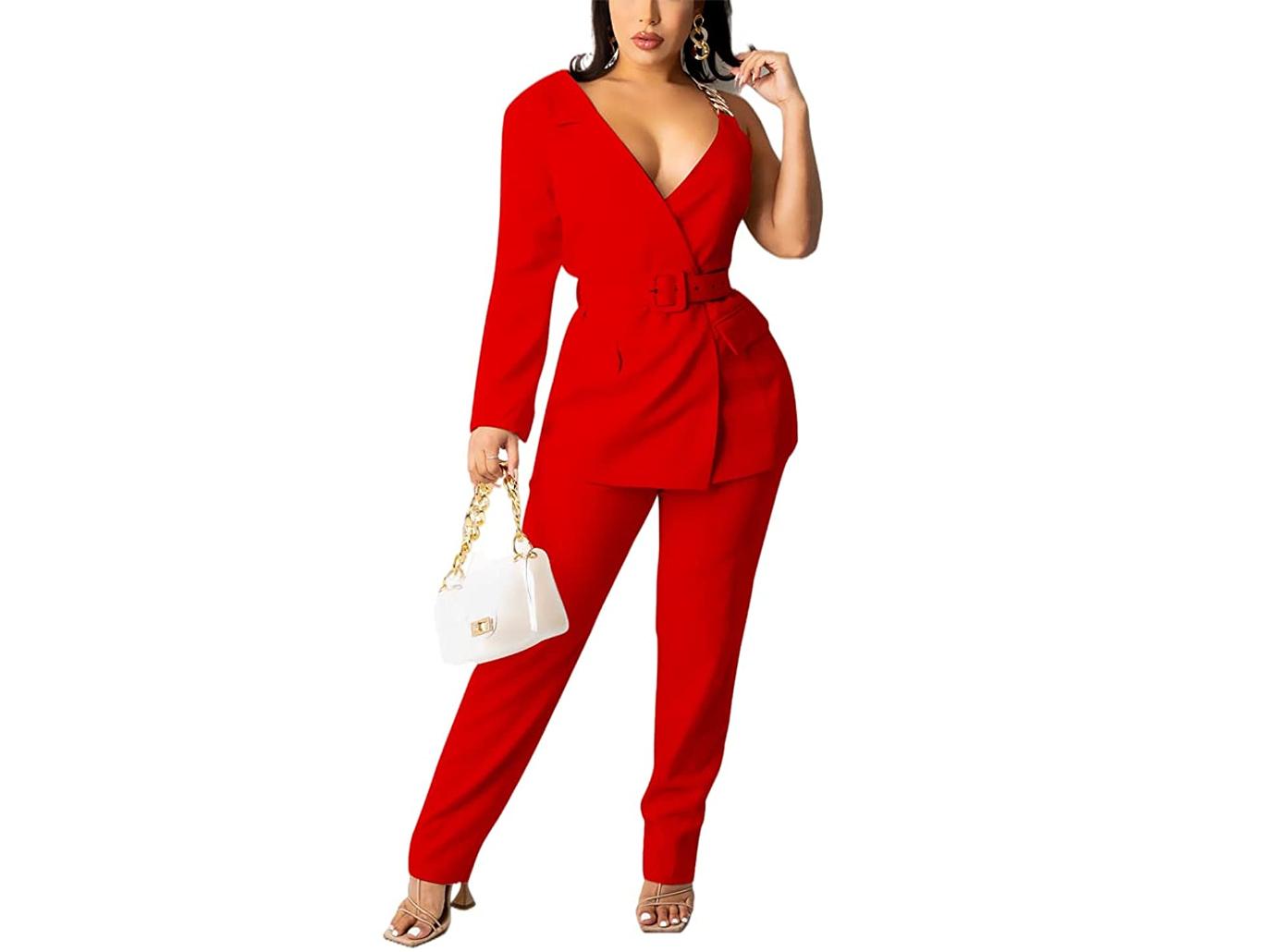 priyanka chopra hotter than ever red sergio hudson power suit shop