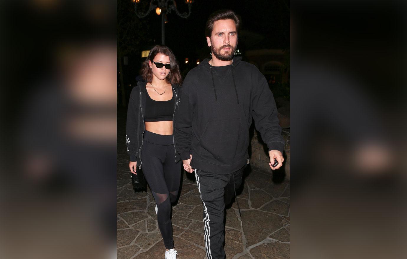 Scott Disick and Sofia Richie are hand in hand after a date night