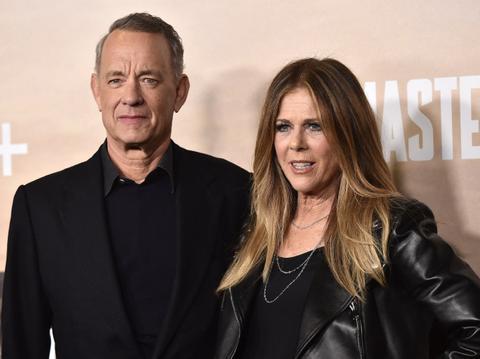 tom hanks rita wilson sons truman chet rare appearance premiere photos