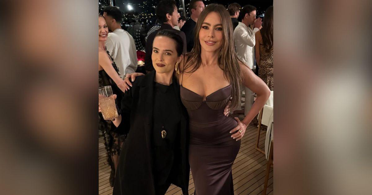 sofia vergara spills out tight dress celebrating naomi campbells birthday photos