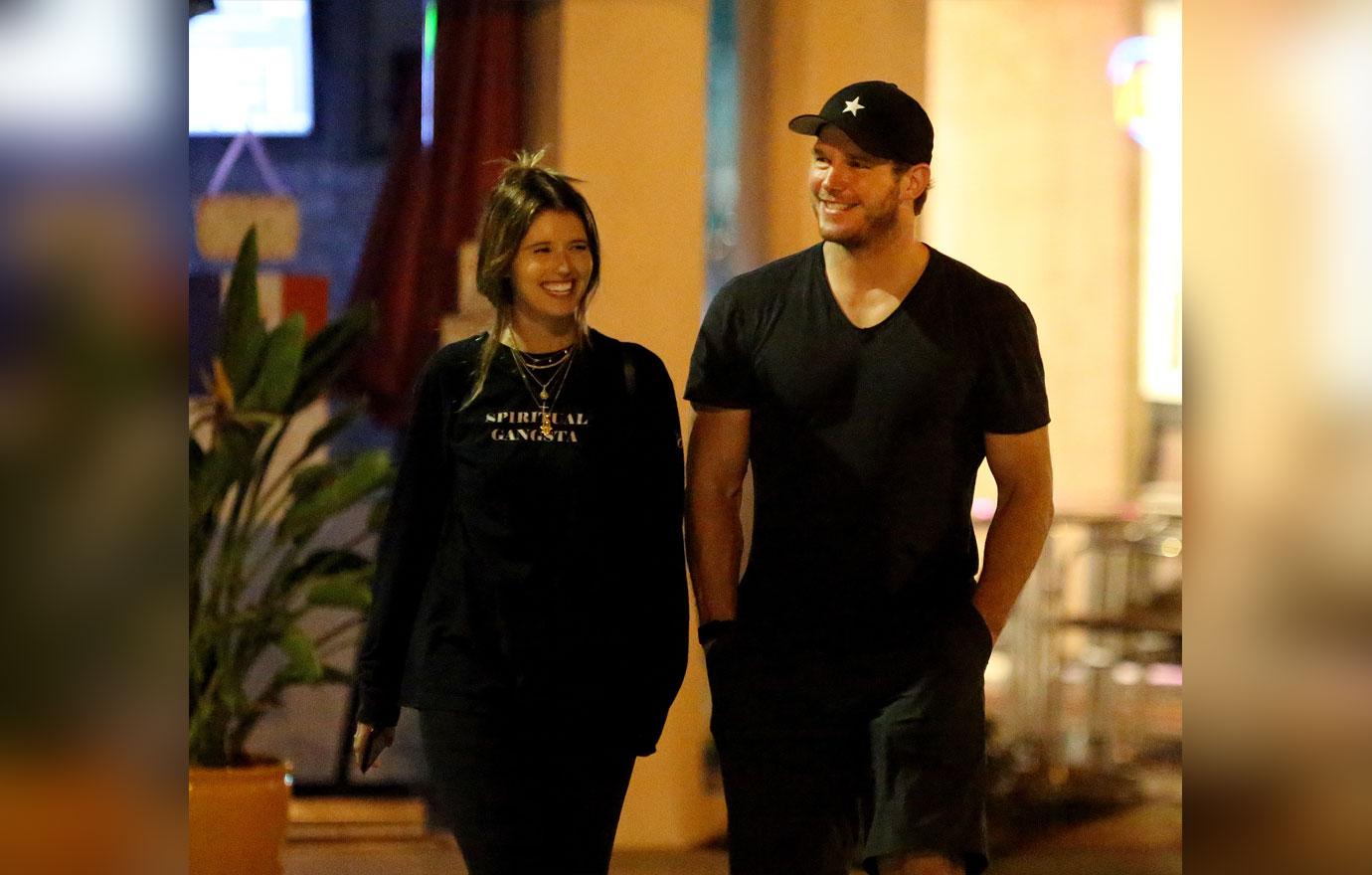 Chris Pratt laughs with Katherine Schwarzenegger after dinner date in LA