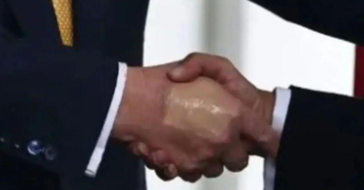 image of Photos of the president's hands sparked online speculation.