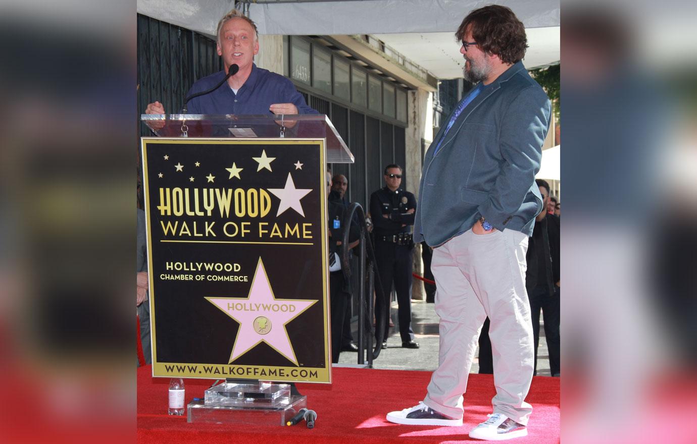 Jack Black With Star On The Hollywood Walk Of Fame