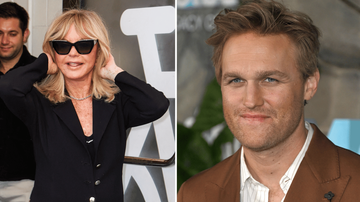 Photo of Goldie Hawn; photo of Wyatt Russell
