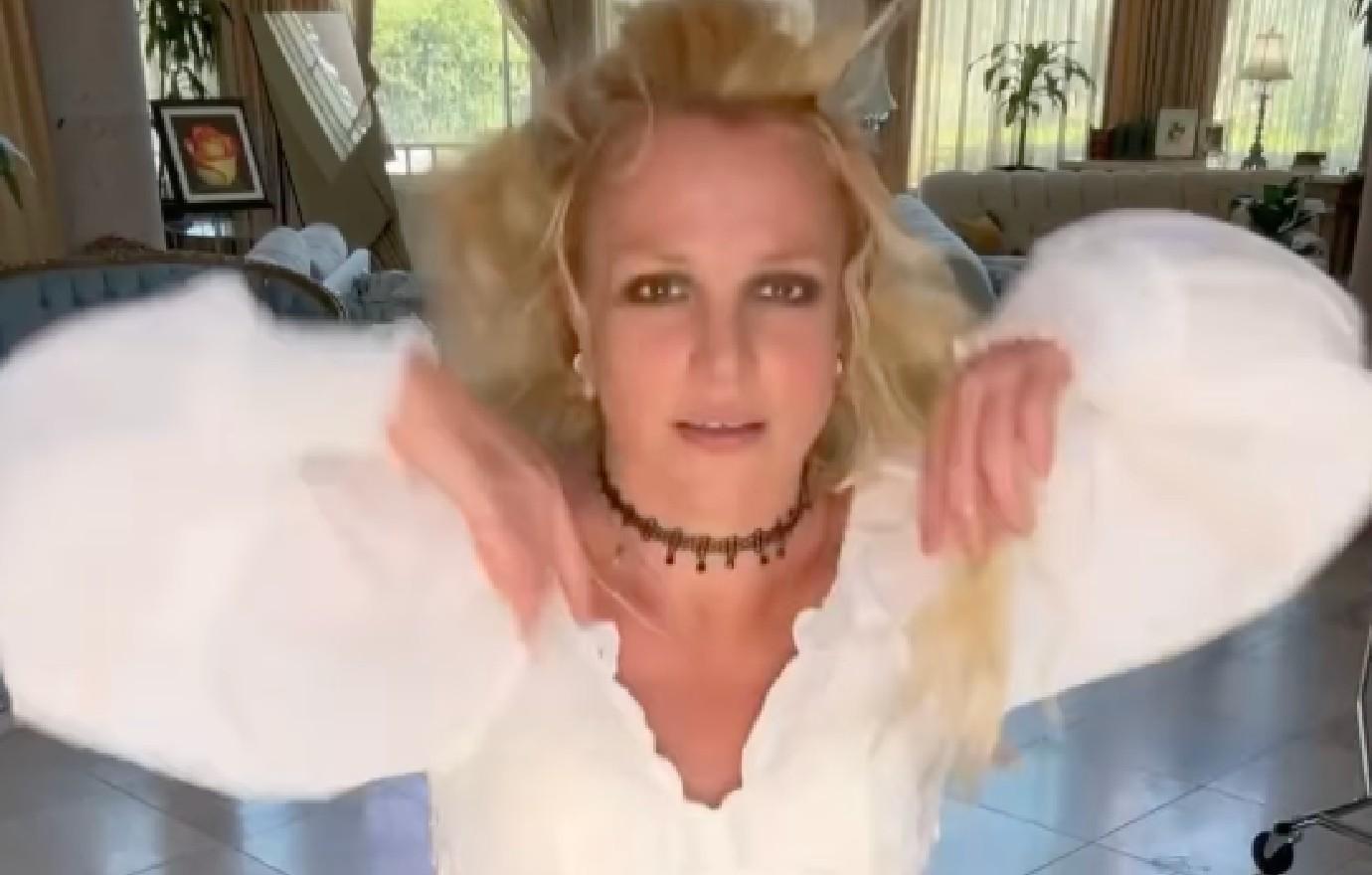 britney spears wearing white look dropped  sizes dance clip watch