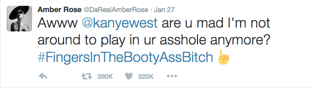 Kanye west amber rose twitter feud fingers sex 03