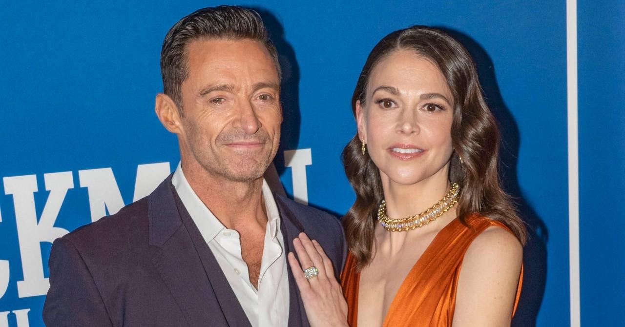 Photo of Hugh Jackman and Sutton Foster. 