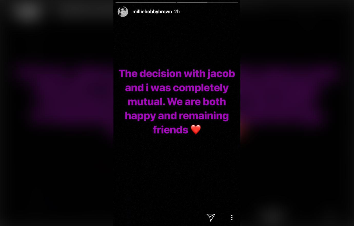 Millie bobby brown confirms split from boyfriend 3