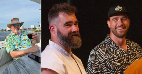 photo of Ed Kelce, Jason Kelce and Travis Kelce